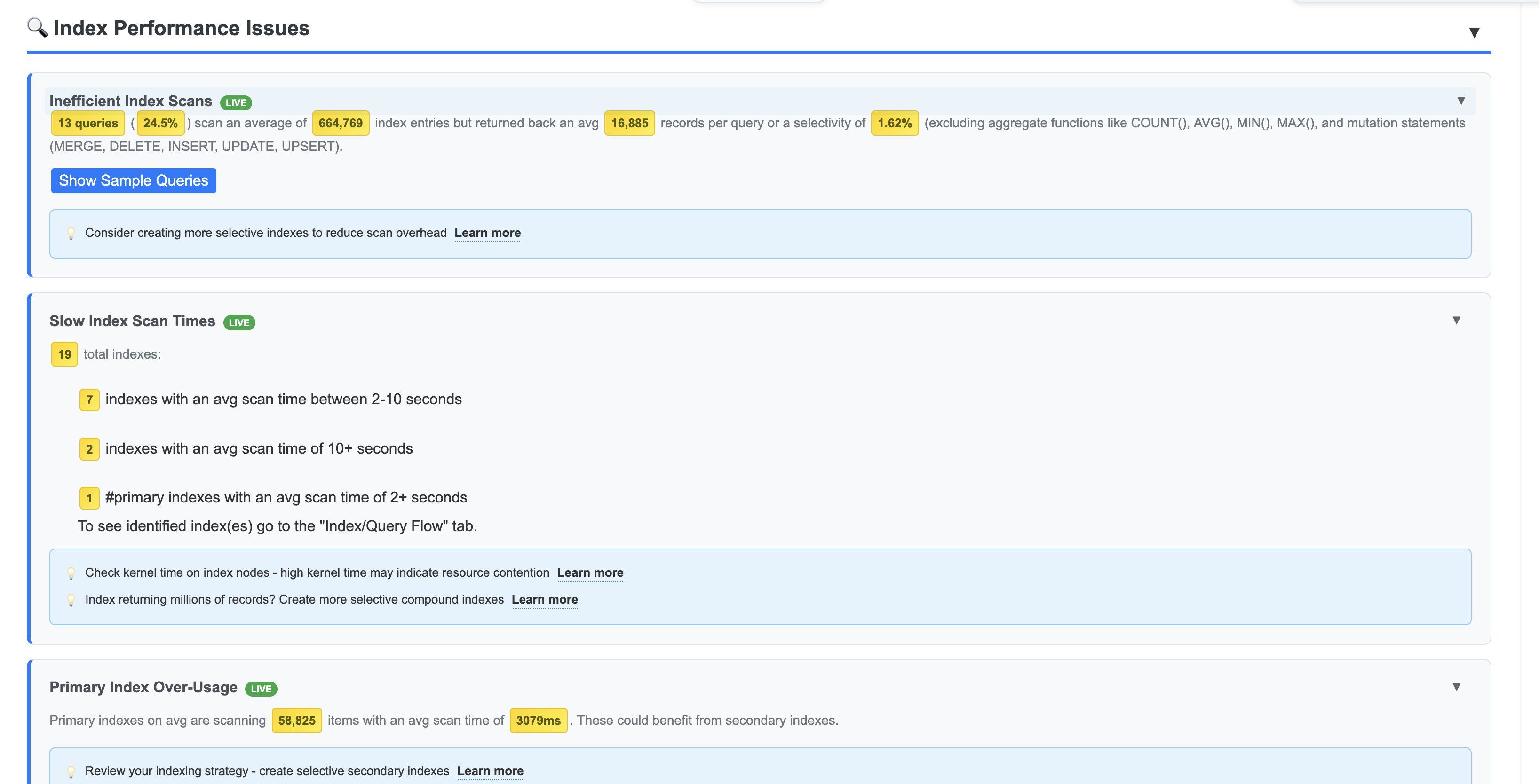 Insights screenshot